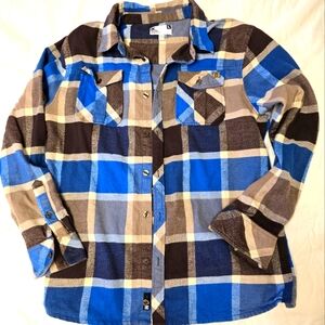 DC Blue Flannel w/hoodie